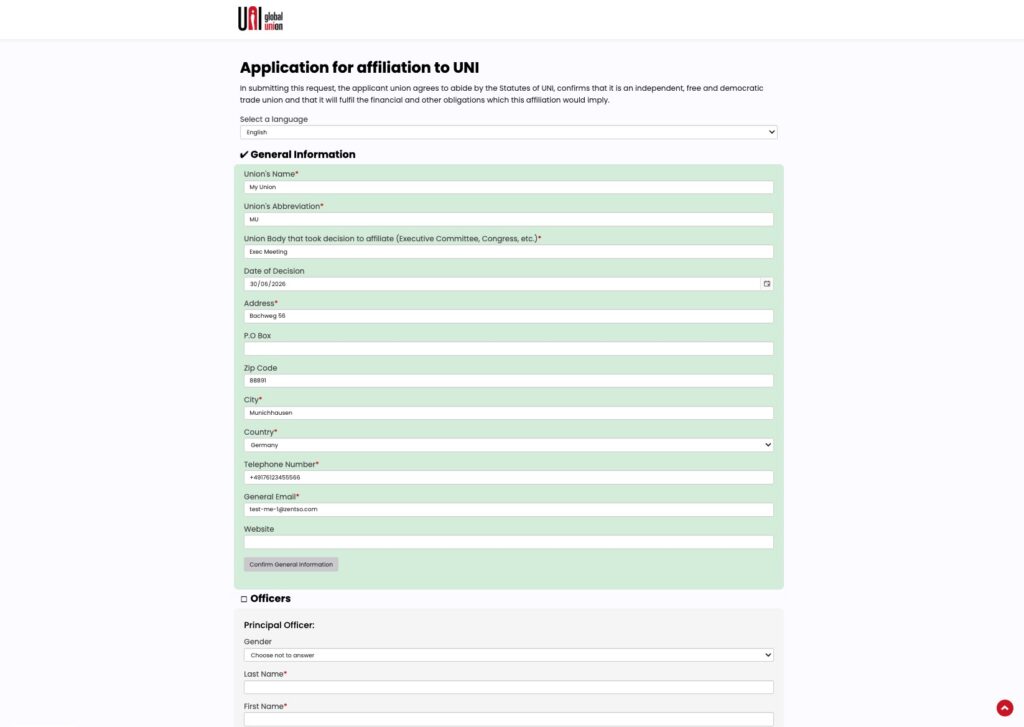 Application forms of any types; multi-lingual, proper validation, instant feedback