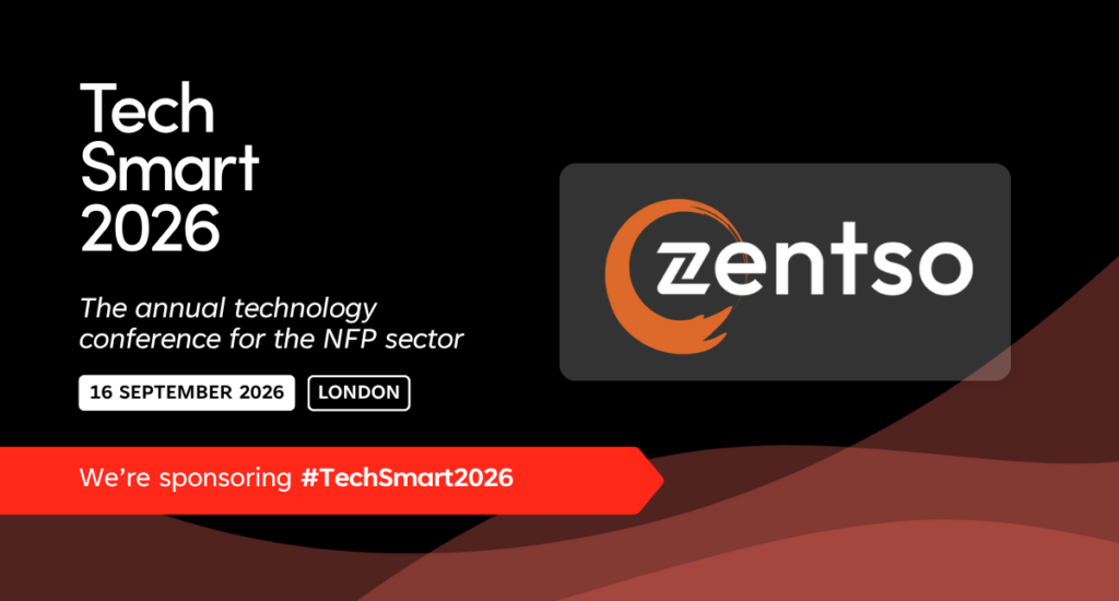 Social media graphic with Zentso logo and TechSmart Logo